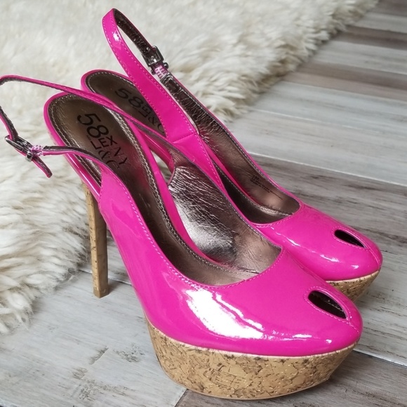 58 and Lex NY & C Platform Peep Toe Pumps - Picture 3 of 7